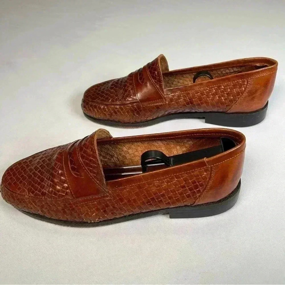 SUNSTEPS MEN'S "BARCLAY" HAND WOVEN SHOES SIZE 6  - used, but beautiful - Picture 3 of 11